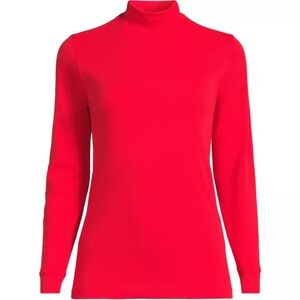 Westbound red mock neck Cotton modal jersey top pullover 3X Plus Size